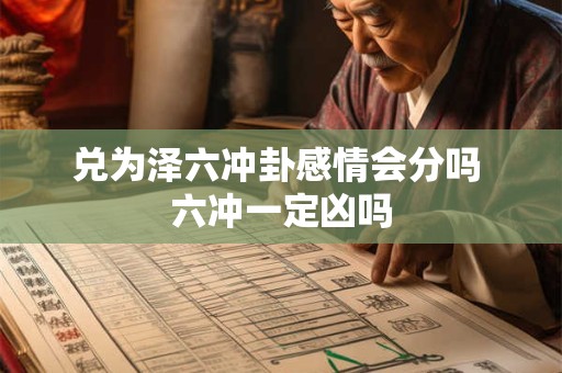 兑为泽六冲卦感情会分吗 六冲一定凶吗