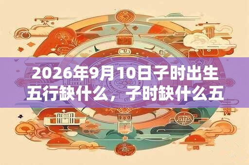 2026年9月10日子时出生五行缺什么，子时缺什么五行
