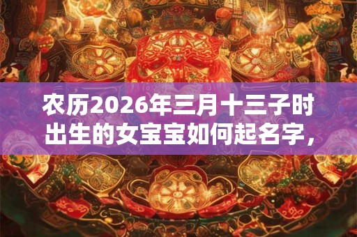 农历2026年三月十三子时出生的女宝宝如何起名字，五行属什么