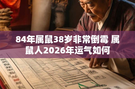 84年属鼠38岁非常倒霉 属鼠人2026年运气如何