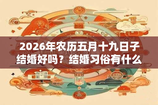 2026年农历五月十九日子结婚好吗？结婚习俗有什么？