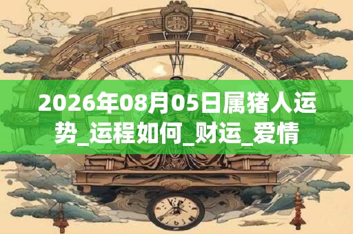2026年08月05日属猪人运势_运程如何_财运_爱情
