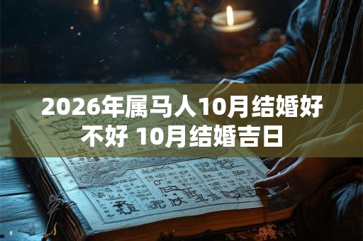 2026年属马人10月结婚好不好 10月结婚吉日