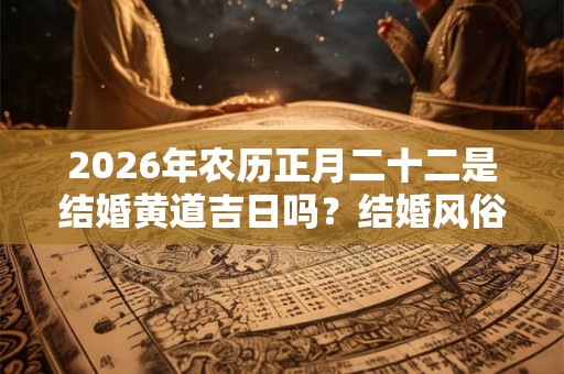 2026年农历正月二十二是结婚黄道吉日吗？结婚风俗有什么？