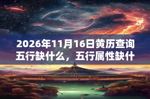 2026年11月16日黄历查询五行缺什么，五行属性缺什么