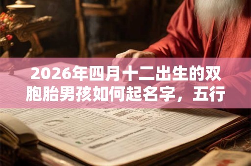 2026年四月十二出生的双胞胎男孩如何起名字，五行属什么