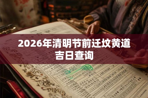 2026年清明节前迁坟黄道吉日查询