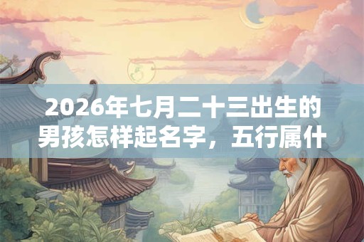 2026年七月二十三出生的男孩怎样起名字,五行属什么 2026年七月二十三出生的男孩怎样起名字,五行属什么