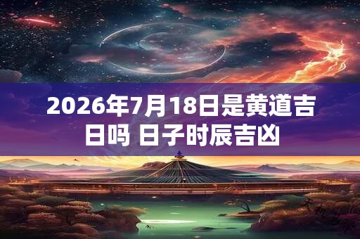 2026年7月18日是黄道吉日吗 日子时辰吉凶