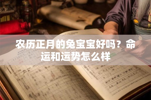 农历正月的兔宝宝好吗？命运和运势怎么样