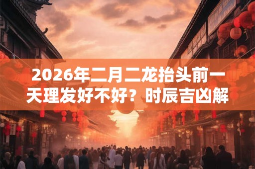 2026年二月二龙抬头前一天理发好不好？时辰吉凶解析？