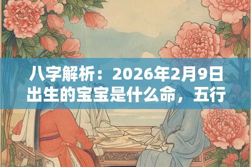 八字解析：2026年2月9日出生的宝宝是什么命，五行缺什么