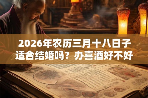 2026年农历三月十八日子适合结婚吗？办喜酒好不好？