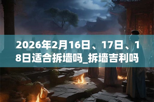 2026年2月16日、17日、18日适合拆墙吗_拆墙吉利吗