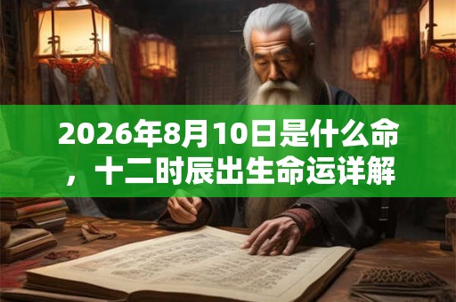 2026年8月10日是什么命，十二时辰出生命运详解