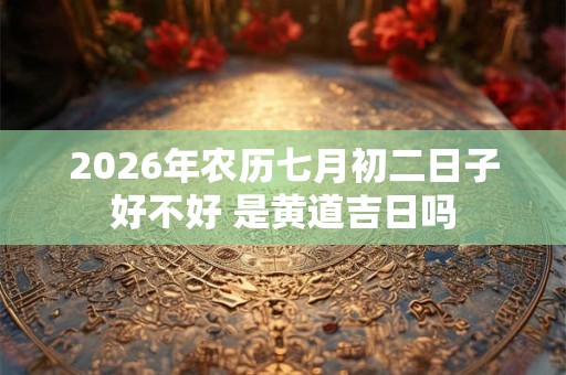2026年农历七月初二日子好不好 是黄道吉日吗