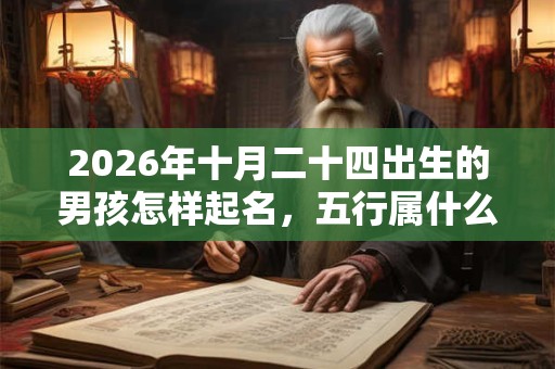 2026年十月二十四出生的男孩怎样起名，五行属什么