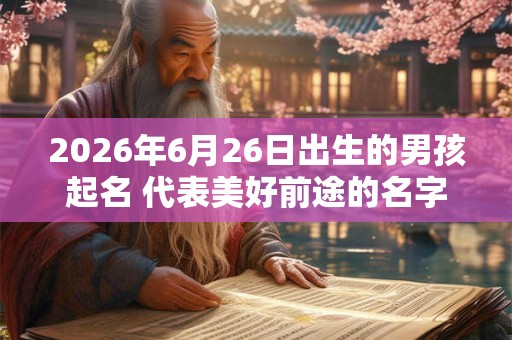 2026年6月26日出生的男孩起名 代表美好前途的名字推荐