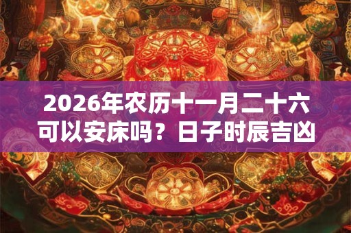 2026年农历十一月二十六可以安床吗？日子时辰吉凶查询？
