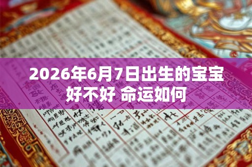 2026年6月7日出生的宝宝好不好 命运如何