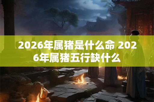 2026年属猪是什么命 2026年属猪五行缺什么