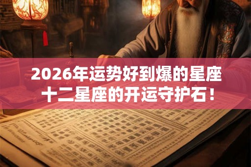 2026年运势好到爆的星座 十二星座的开运守护石！