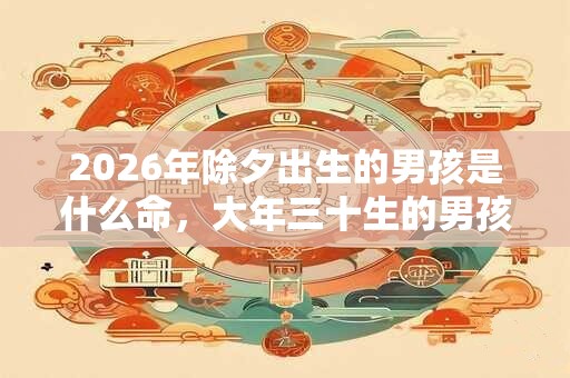 2026年除夕出生的男孩是什么命，大年三十生的男孩命相