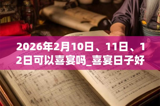 2026年2月10日、11日、12日可以喜宴吗_喜宴日子好吗 2026年2月10日、11日、12日可以喜宴吗_喜宴日子好吗