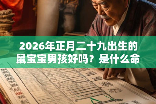 2026年正月二十九出生的鼠宝宝男孩好吗?是什么命? 2026年正月二十九出生的鼠宝宝男孩好吗?是什么命?