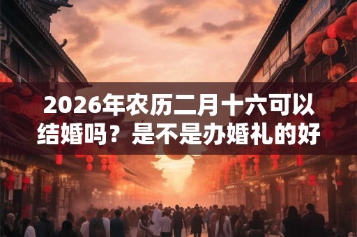 2026年农历二月十六可以结婚吗？是不是办婚礼的好日子？