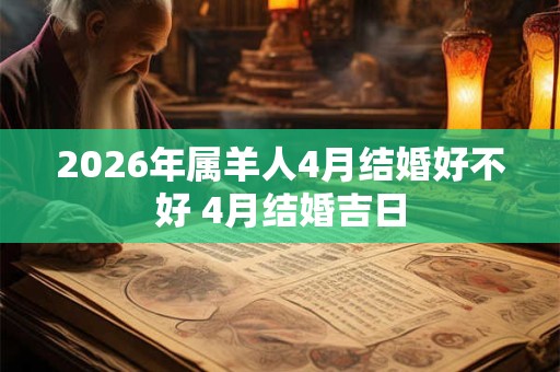 2026年属羊人4月结婚好不好 4月结婚吉日 2026年属羊人4月结婚好不好 4月结婚吉日
