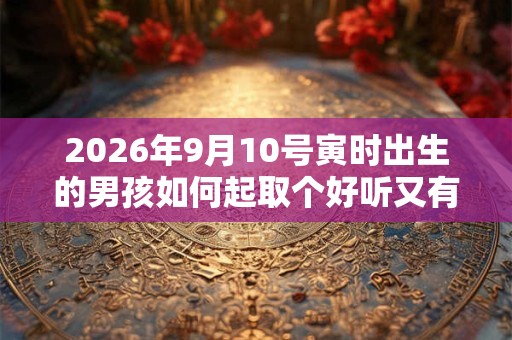 2026年9月10号寅时出生的男孩如何起取个好听又有寓意的名字和五行属性