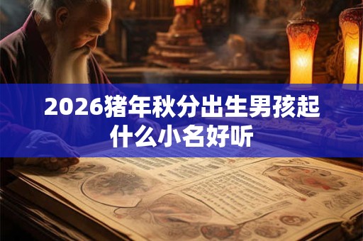 2026猪年秋分出生男孩起什么小名好听 2026猪年秋分出生男孩起什么小名好听