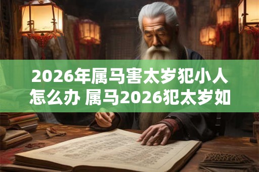 2026年属马害太岁犯小人怎么办 属马2026犯太岁如何防小人 2026年属马害太岁犯小人怎么办 属马2026犯太岁如何防小人