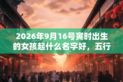2026年9月16号寅时出生的女孩起什么名字好，五行属什么