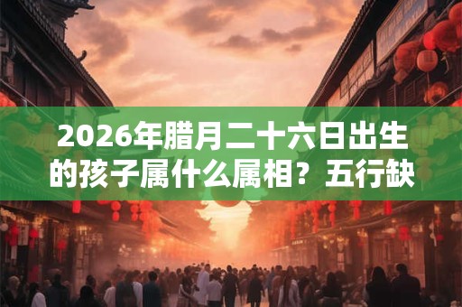 2026年腊月二十六日出生的孩子属什么属相？五行缺什么？