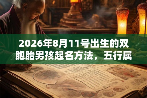 2026年8月11号出生的双胞胎男孩起名方法，五行属什么