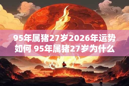95年属猪27岁2026年运势如何 95年属猪27岁为什么是个坎