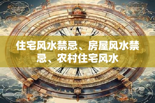 住宅风水禁忌、房屋风水禁忌、农村住宅风水