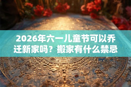 2026年六一儿童节可以乔迁新家吗？搬家有什么禁忌？