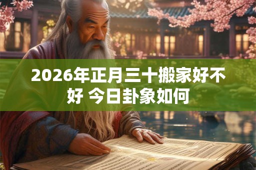 2026年正月三十搬家好不好 今日卦象如何