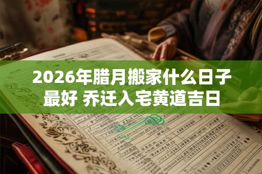 2026年腊月搬家什么日子最好 乔迁入宅黄道吉日