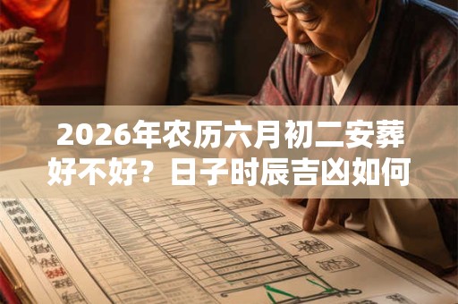 2026年农历六月初二安葬好不好？日子时辰吉凶如何？