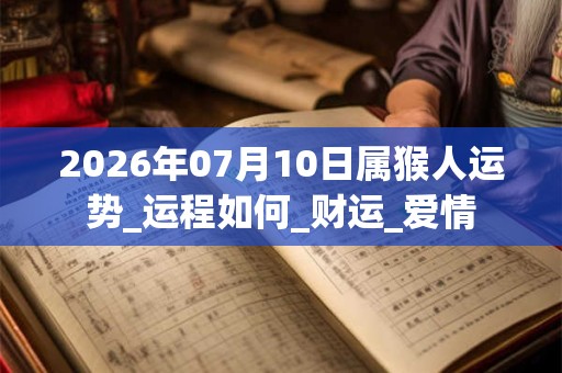 2026年07月10日属猴人运势_运程如何_财运_爱情 2026年07月10日属猴人运势_运程如何_财运_爱情