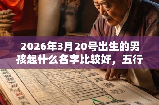 2026年3月20号出生的男孩起什么名字比较好，五行属什么