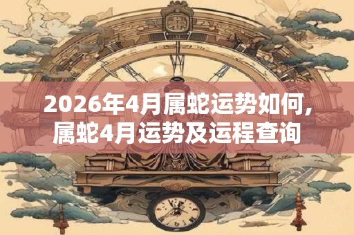 2026年4月属蛇运势如何,属蛇4月运势及运程查询 2026年4月属蛇运势如何,属蛇4月运势及运程查询