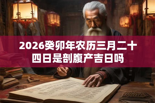 2026癸卯年农历三月二十四日是剖腹产吉日吗