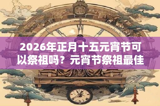 2026年正月十五元宵节可以祭祖吗？元宵节祭祖最佳时间