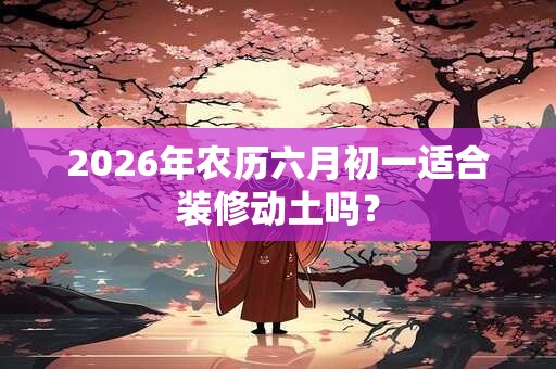2026年农历六月初一适合装修动土吗？