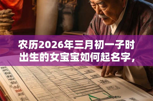 农历2026年三月初一子时出生的女宝宝如何起名字，五行属什么